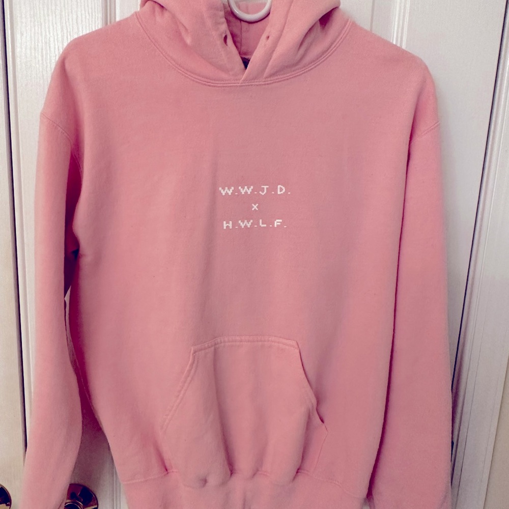 He would love first wwjd hoodie baby pink
